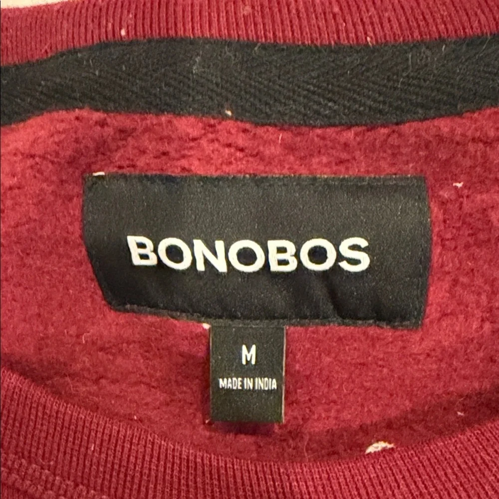 Bonobos Men's Maroon Sweater with Playful Motif - Picture 2 of 5